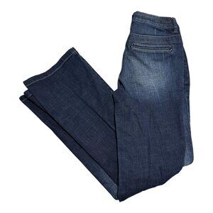 Y2K DKNY Trouser Jeans Dark Wash Belt Cotton Blend Blue Jeans Women’s 2‎ 26x32